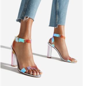 Iridescent Strap Heels
